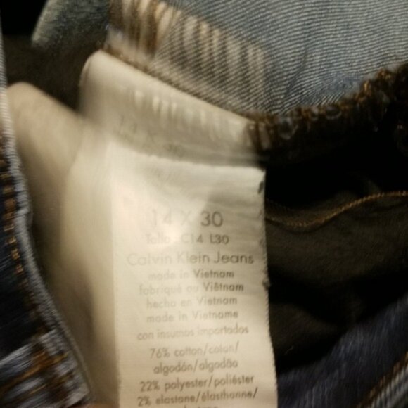 Calvin Klein Womens Jeans Dark Wash Denim Casual Straight Leg Size 14 / 30 - Picture 6 of 6